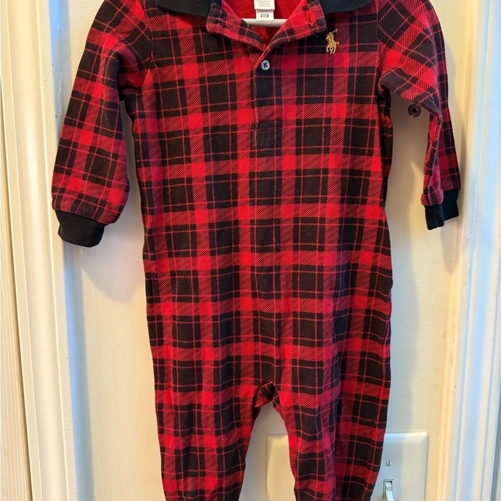 Ralph Lauren Buffalo Plaid Romper